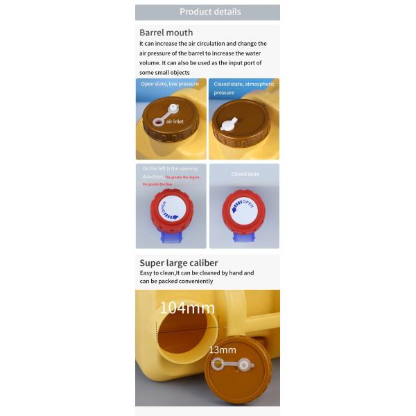 portable 30L plastic jerrycan HDPE 8 gallon water bucket with tap and liquid soap lotion bottle for outdoor car camping