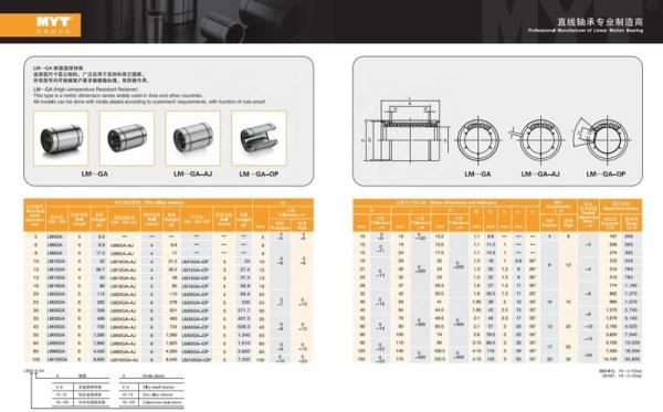 GCR15 Steel Retainer Linear Slide Bearing G6 Precision For Air Cylinder Tile Cutter LM60GA
