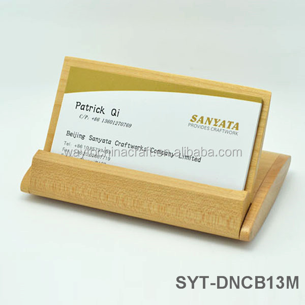 High End Maple Wood Business Card Holder for Business Gift