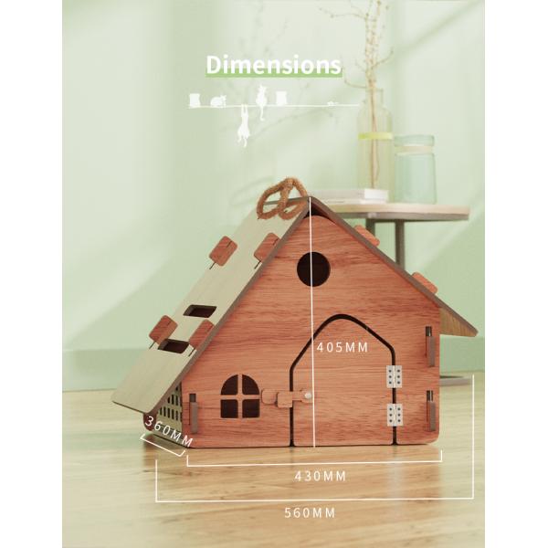 Direct Wooden Cat House Cat Condo Furniture for Indoor Cats and Small Dogs 5100g Weight