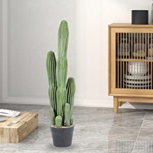 Artificial Succulent Plants - Realistic Artificial Flowering Cactus, Fake Succulent Plant Decor for Home Office