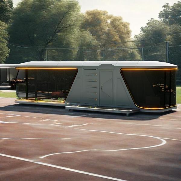 Modular Space Capsule House with Solar Panels & Thermal Insulation