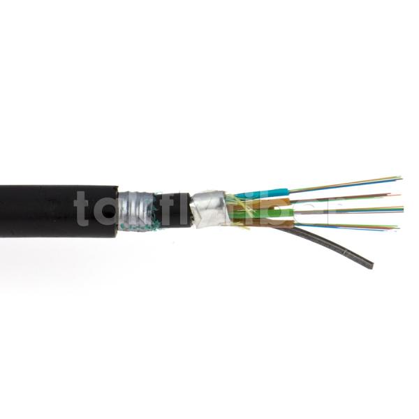SM extérieur G652D de câble optique de la fibre GYTA53 pour le conduit et direct enterré