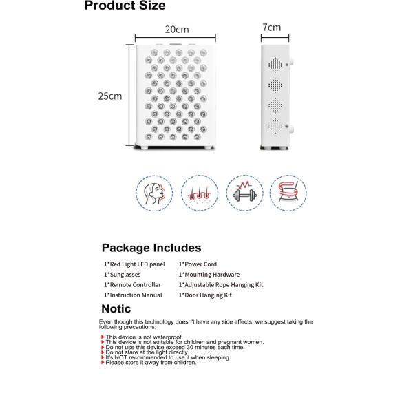 Инфракрасный мини ручной светодиодный красный свет терапия продуктовый панель 660nm 850nm