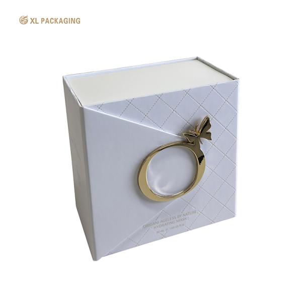 Eco-friendly Magnetic Gift Box with Metal Brand Logo and Customized Size for Luxury Cosmetic Packaging