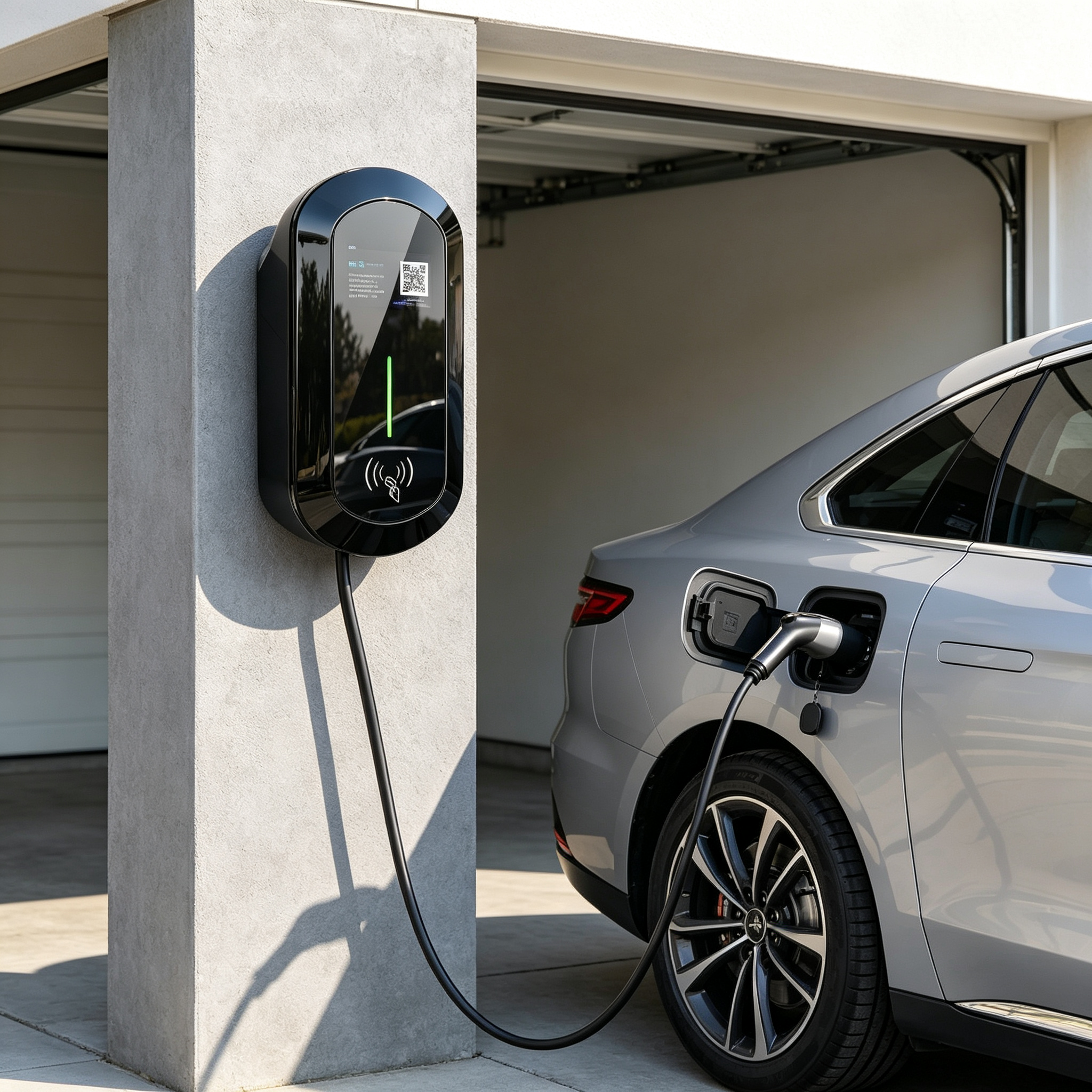 Wall mounted Pillar type R8 AC Charging Station Anti Salt Spray type2 EV Charger 11kw 16A 380V IP54 5.64 inch LCD Display for Home Business Charging Scenarios