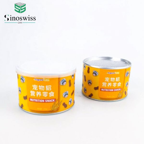 OEM Printing Aluminum Foil Composite Cans Cylinder Kraft Tube Packaging For Pet Food