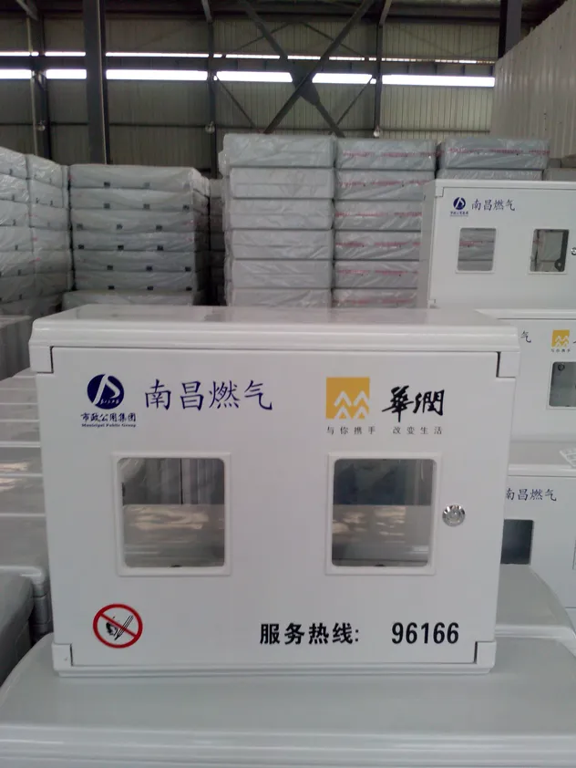 High-Strength 2-Gang SMC Gas Meter Box with Lock & ISO9001