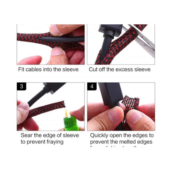 Высокотемпературное электрическое заплетенное Слевинг доказательство пламени управления предохранения от провода