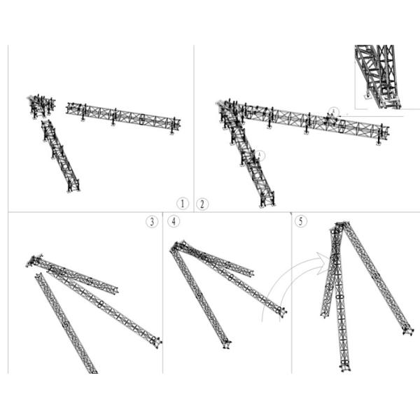 Зеленый напольный земной этап системы ферменной конструкции диктора связывая трубчатую растяжку 30×3 mm