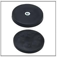 Customized D22 / D31 / D43 / D66 / D88 Rubber coated Pot magnet neodymium with the screw threaded M6, M8