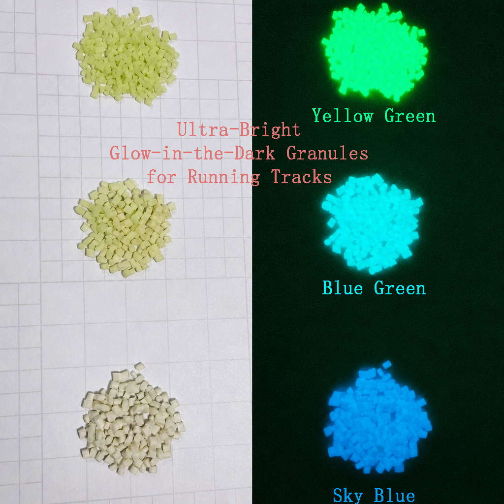 Glow in the Dark EPDM Rubber Granules for Running Tracks & Safety Flooring