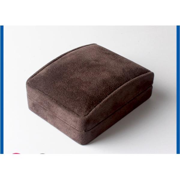 Personalized Jewelry Packaging Boxes For Small Brown veleting Earrings