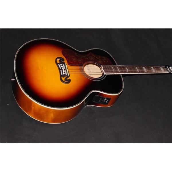 Lefty guitar jumbo wholesale guitar promotion electric acoustic guitar lefty sunburst Acoustic guitar