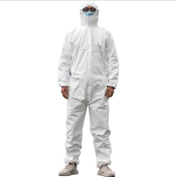 Full Body Disposable Protective Coverall / Isolation Gowns For Virus Protection