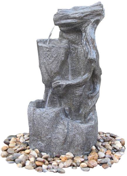 Faux Stakes & Jars Outdoor Tiered Water Fountains For Garden / Aquaria