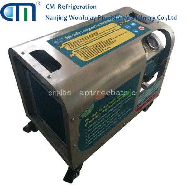 Machine de récupération de gaz de réfrigérant sans huile 1.25CFM Machine de recharge de réfrigérant 1HP Unité de récupération anti-explosion