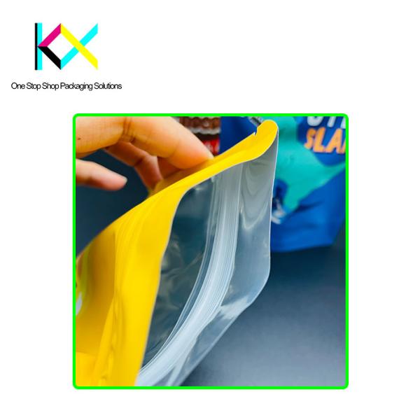 CMYK Color Digital Printed Packaging Bags With Child Resistant Zipper Closure