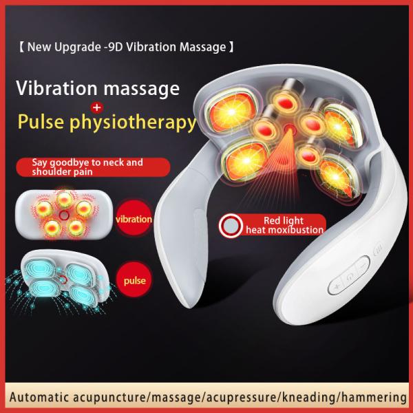 0.5 kg Customized Travel Smart Wireless U Shaped Electric Neck And Shoulder Massager With Heating Patch
