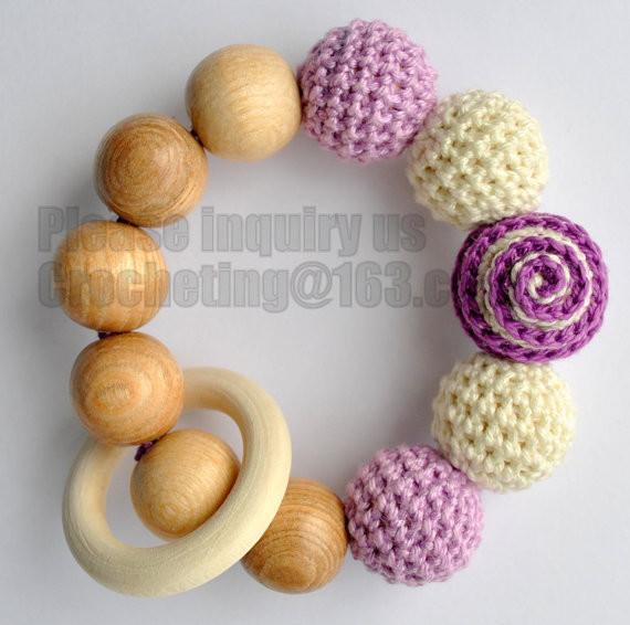 baby name pacifier holder, wood bead pacifier clip , baby shower gift, dummy holder , amigurumi horse