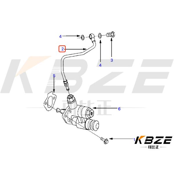 PC300-7 EXCAVATOR 6742-01-2180 FEED PUMP OIL LINES FITS CUMMINS 6CT ENGINE 3918539 R300