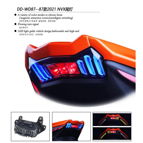 Светодиодные мотоциклетные индикаторы хвостовые светодиодные мотоциклетные фонари для Yamaha 2021 NVX Aerox 155