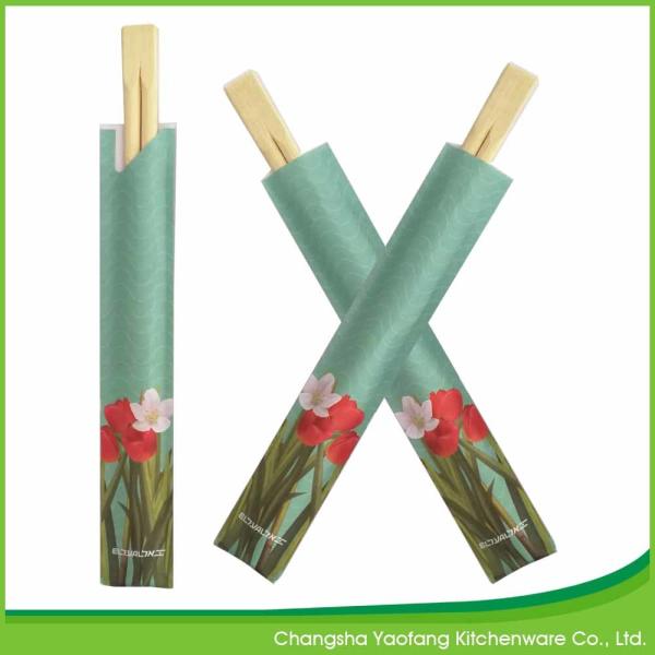23cm Twins Custom Logo Chopsticks Bamboo Natural Color For Sushi