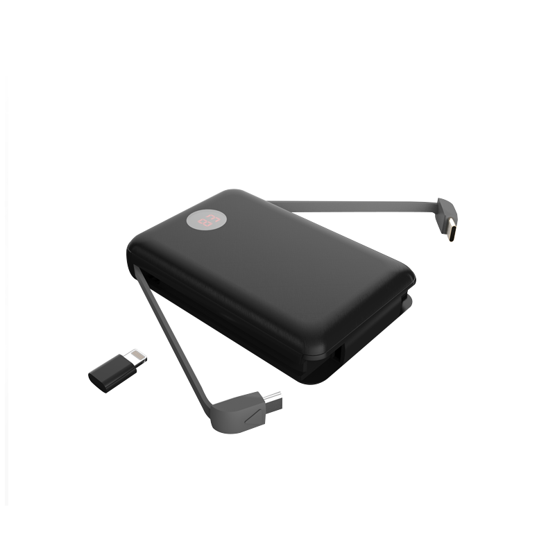 LCD показывает встроенный банк 10000mAh силы кабеля для андроида