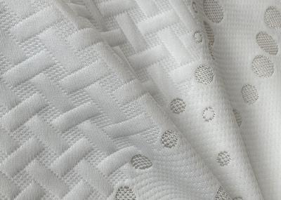 SGS White Cotton Jacquard Fabric Waterproof Polyester Double Knit Fabric