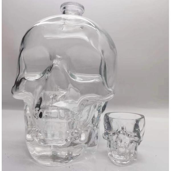 Графинчик черепа большого бутылочного стекла алкоголя 3000ML кристаллический для водки