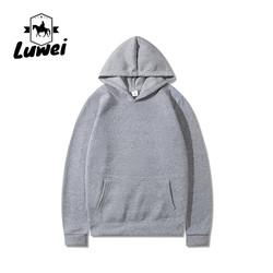 Pesos pesados Felpa Plain Sky Blue Hoodie Blusa de algodão orgânico Pull Over Capuzado Sweatshirt Homens Fleece Jogging