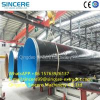 Ligne de revêtement de tuyaux en acier spirale 3pe industriel liée par fusion sur mesure à l'époxy