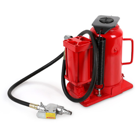 Red 32 Ton Ram Saddle Air Operated Bottle Jack Steel Material