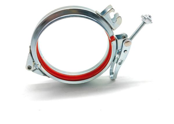braçadeiras de aço galvanizadas herméticas do canal de 150mm para o sistema da filtragem