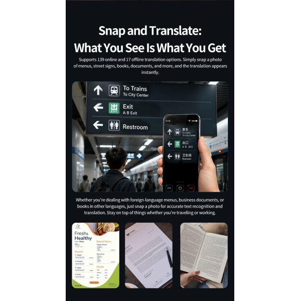 Intelligent Portable Simultaneous Translation 139 Languages Bilingual Translator