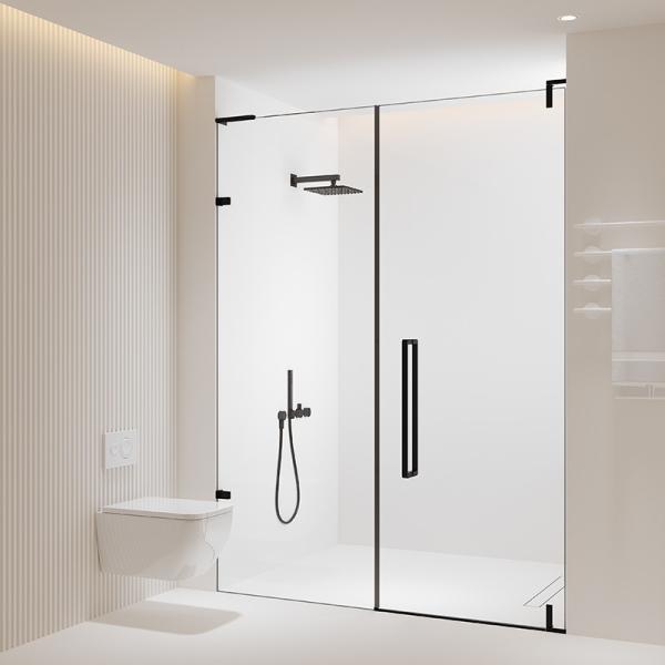 12mm Thickness Frameless Shower Enclosure ISO9001 Frameless Sliding Shower Doors