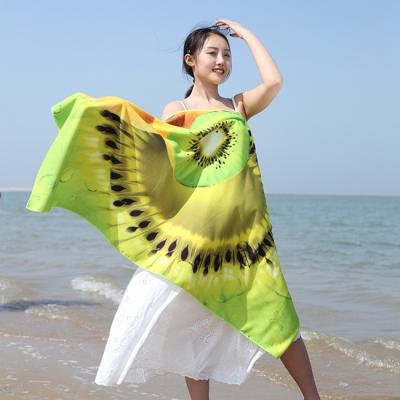 Serviette de plage légère de Sandless Microfiber d'adultes Kiwi Fruit For Pool