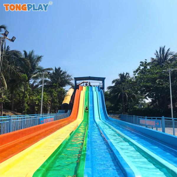 Platform Height 6-18m Rainbow Water Slide The Perfect Outdoor Activity for Adventure-Seekers