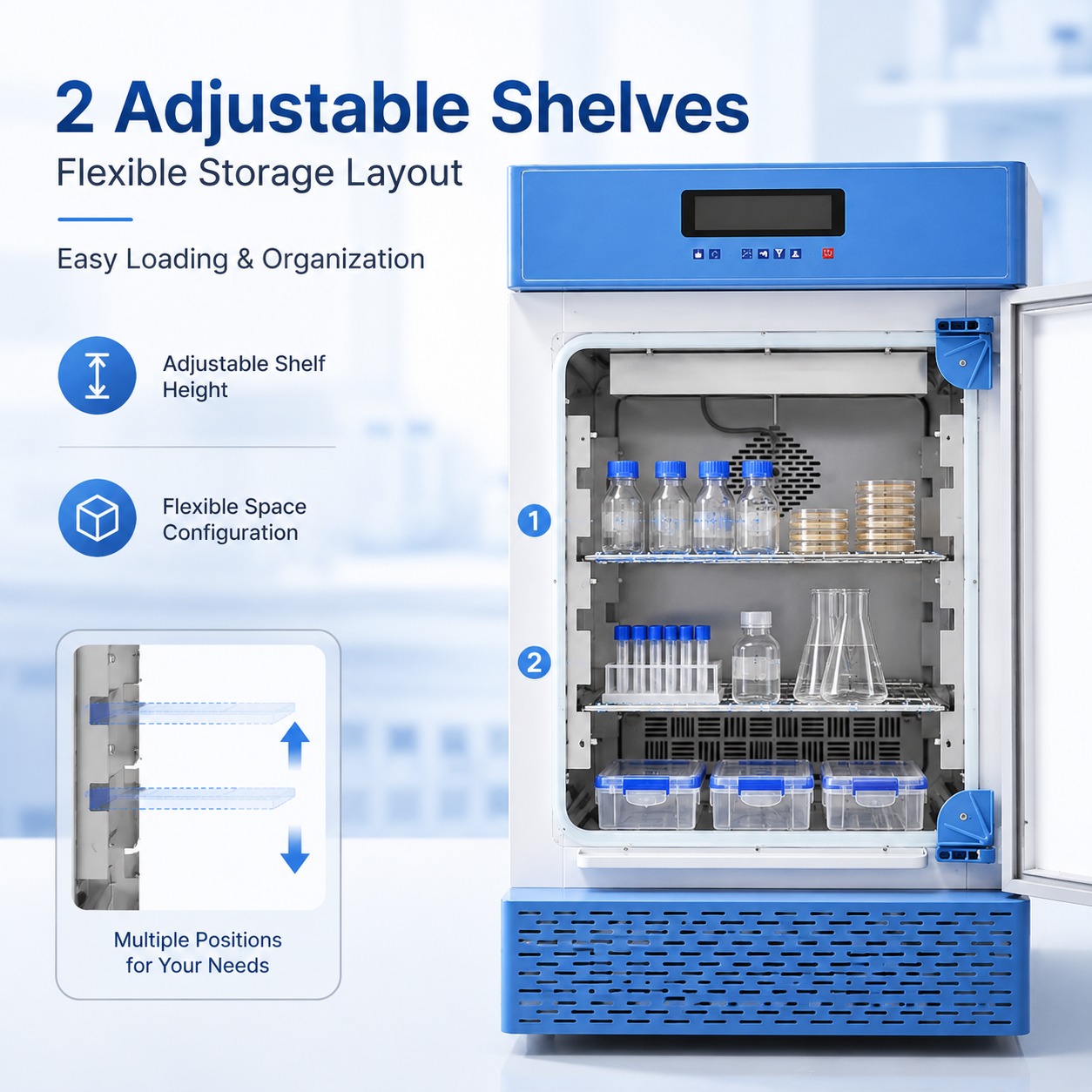 0-65°C 40%-95%RH Constant Temperature and Humidity Incubator for Seed Germination Medical Microbiology Laboratory Stability Test