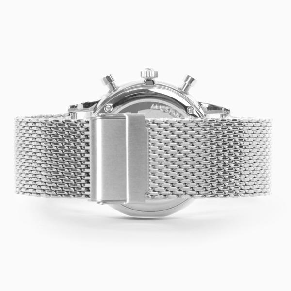 Light Grey Face Stainless Steel Wrist Watch , Mens Stainless Steel Chronograph Watches 