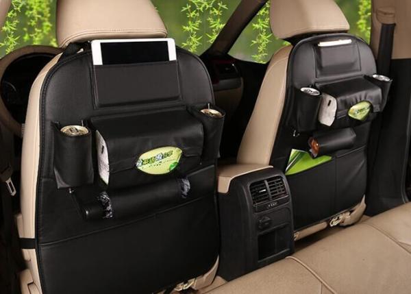 Double Sided Leather Foam Car Seat Back Storage Bag EN71 Certificate