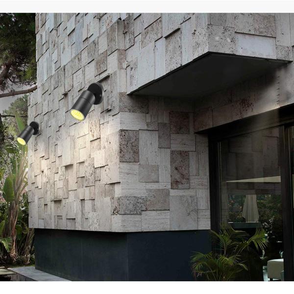 IP65 Exterior Solar Wall Lights LED Stainless Steel Weatherproof 200 Lumens