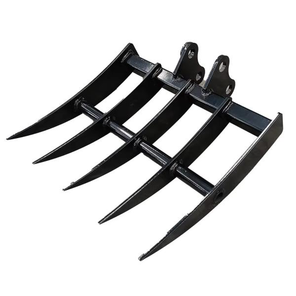 0.8T To 1.5T Excavator Parts Small Rake Attachment Agricultural Digger Rake