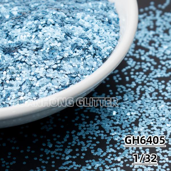 Bulk Holographic Golden Aluminum Glitter Hexagonal Pigment Injection Grade