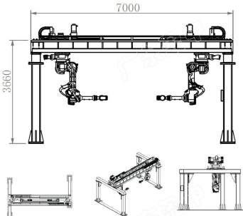 Linear Track 7th For Welding Painting And General Application Of Robot Moving
