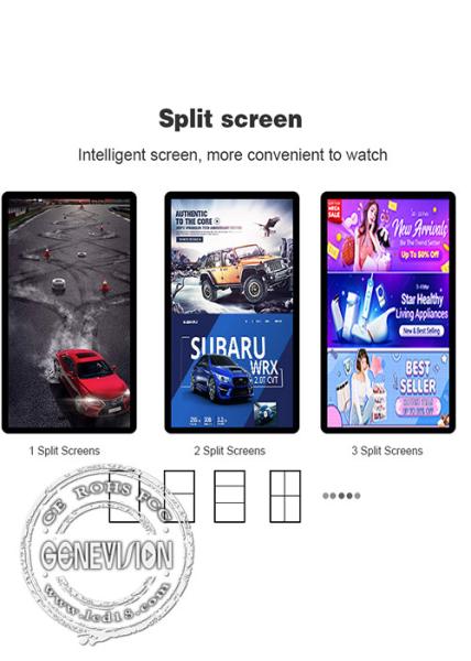 15.6 polegadas de forma L mesa publicitária touch screen ou sem touch screen para balcão