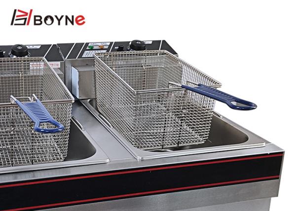 Hotel Commercial Kitchen Cooking Equipment Snack Food Double Tank Desk Top Fryer 22L