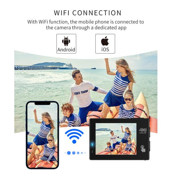 8K 4K 120FPS Wifi Action Camera Long Lasting Battery Waterproof Sport Camera