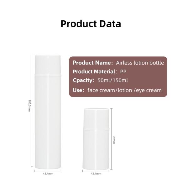 упаковка образца макияжа штифта пластиковой безвоздушной бутылки вакуумного насоса 5oz пустая Refillable