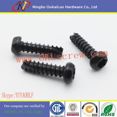Case Hardend Black Galvanized Steel Torx Pan Head Thread Cutting Screws for Plastic